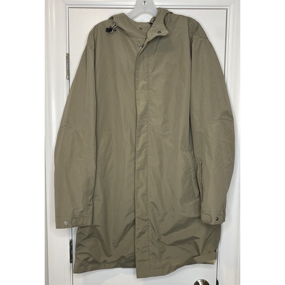 Zegna Sport Men's Microtech Hooded Trench Cost Beige Size Large - Picture 1 of 8